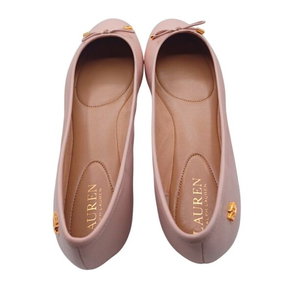 LAUREN RALPH LAUREN Jayna Bow Ballet Flats Women's Size US 11 B Pink Coquette - Picture 9 of 10